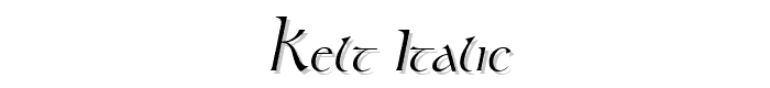 Kelt Italic font